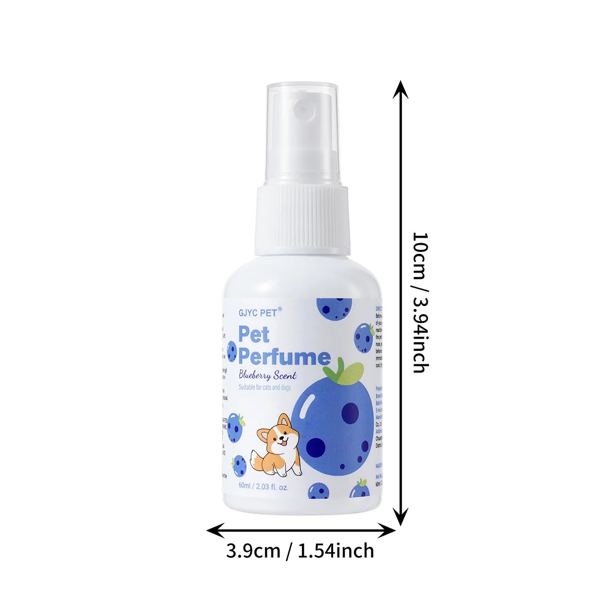 GJYC PET Blueberry Scented Natural Long-Lasting Odor Eliminator Pet Perfume Spray For Dogs Cats