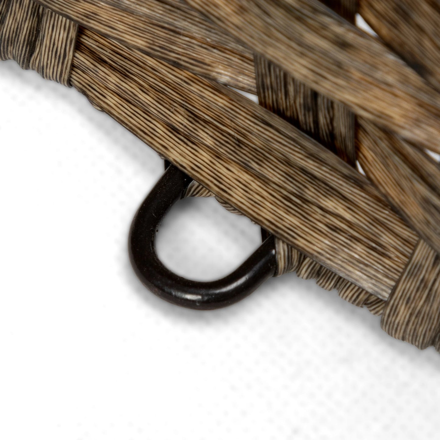 Woven Rattan Cat Litter Box Enclosure Furniture, Rattan Cat House with Cat Litter Box, Detachable Cat Washroom with Cotton Linen