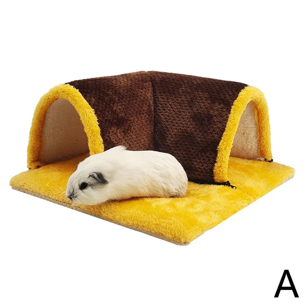Warm Guinea Pig Hideout Tunnel Bed, Soft Removable Guinea Pig Tunnels And Tubes for Cage, Guinea Pig Hides Fleece For Rat, Sturd