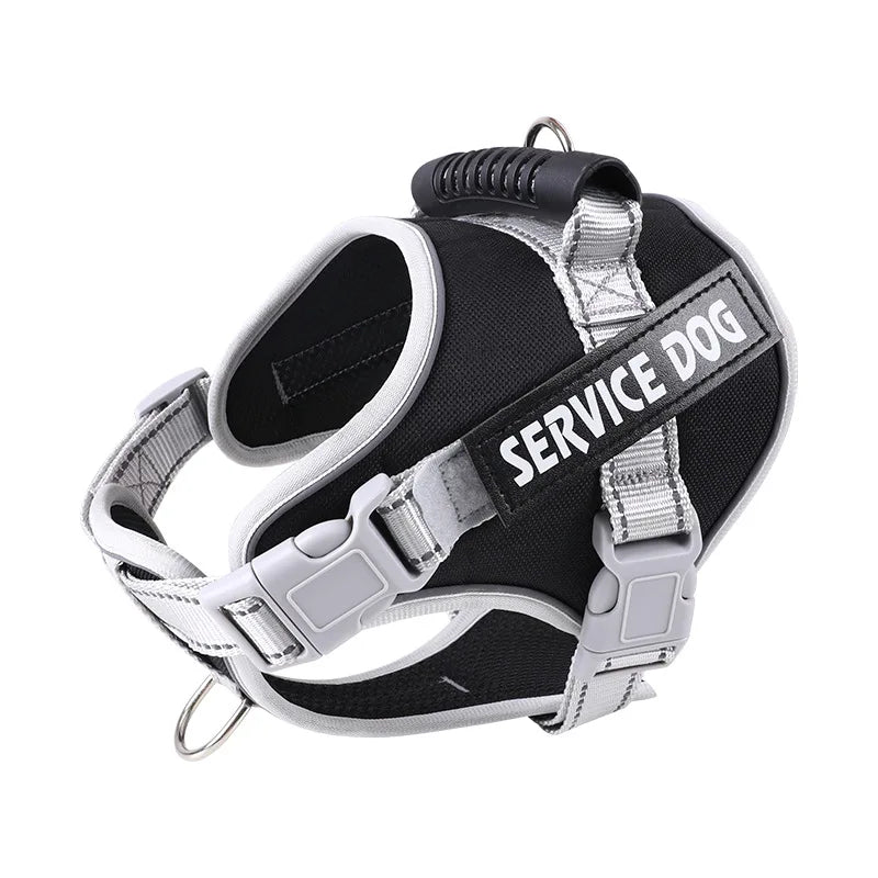 Service Dog Chest Harness No Pull Dog Hook Suitable Large Dog Vest Style Walking Rope Control Dog Strap Accessories Prevent Loss
