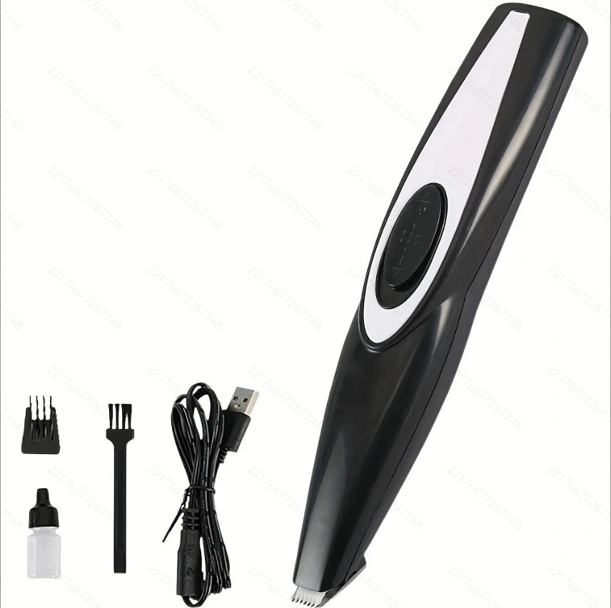 Dog Clippers Grooming Kit Hair Clipper-Low Noise Paw Trimmer- Rechargeable - Quiet Nail Grinder Shaver for Cats and Other Pets 