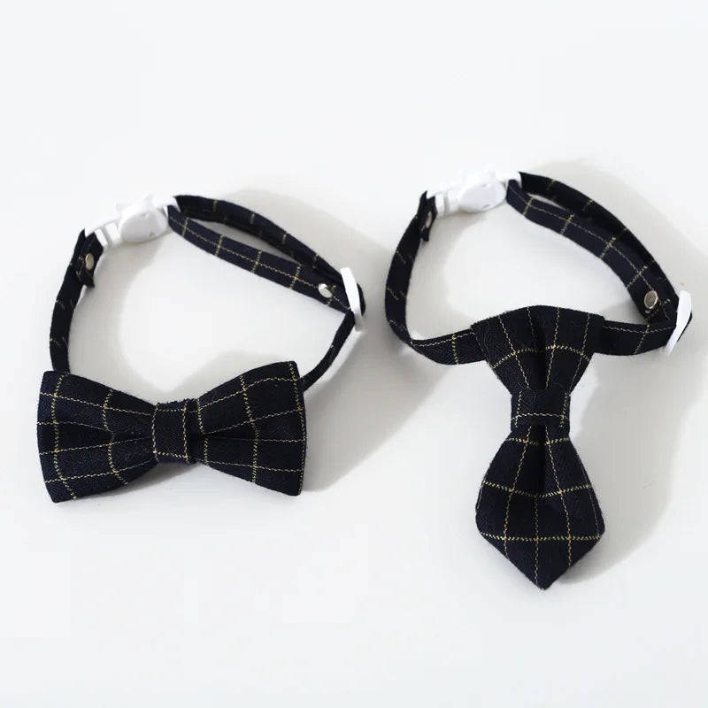 Adjustable Breakaway cat Collar with Bell kitten Cat Collars Cat Accessories Pet Supplies Puppy Bow Tie for Small Dogs