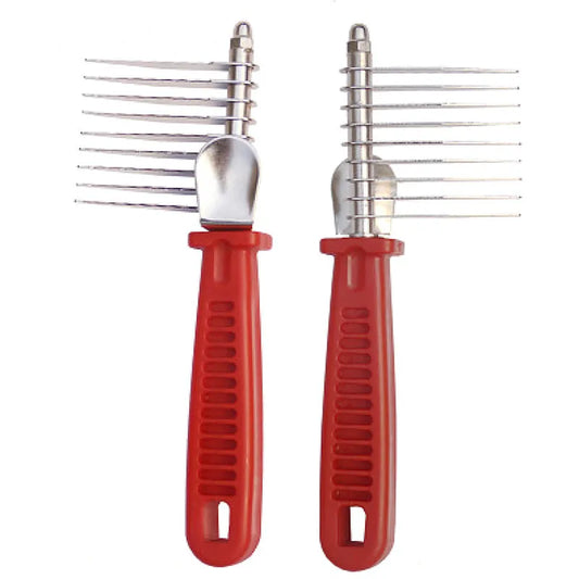 Stainless Steel Dog Pet Hair Grooming Comb Remove Groom Rake Brush Pet Accessories Comb Professional Cleaning Hair Trimmer Brush