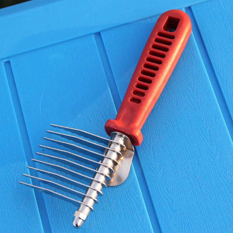Stainless Steel Dog Pet Hair Grooming Comb Remove Groom Rake Brush Pet Accessories Comb Professional Cleaning Hair Trimmer Brush