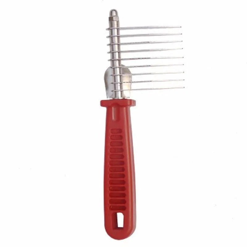 Stainless Steel Dog Pet Hair Grooming Comb Remove Groom Rake Brush Pet Accessories Comb Professional Cleaning Hair Trimmer Brush