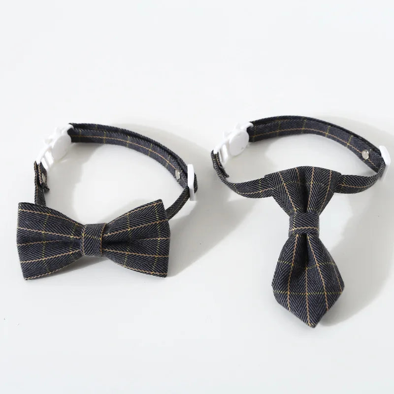 Adjustable Breakaway cat Collar with Bell kitten Cat Collars Cat Accessories Pet Supplies Puppy Bow Tie for Small Dogs