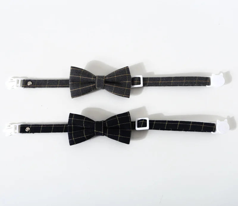 Adjustable Breakaway cat Collar with Bell kitten Cat Collars Cat Accessories Pet Supplies Puppy Bow Tie for Small Dogs