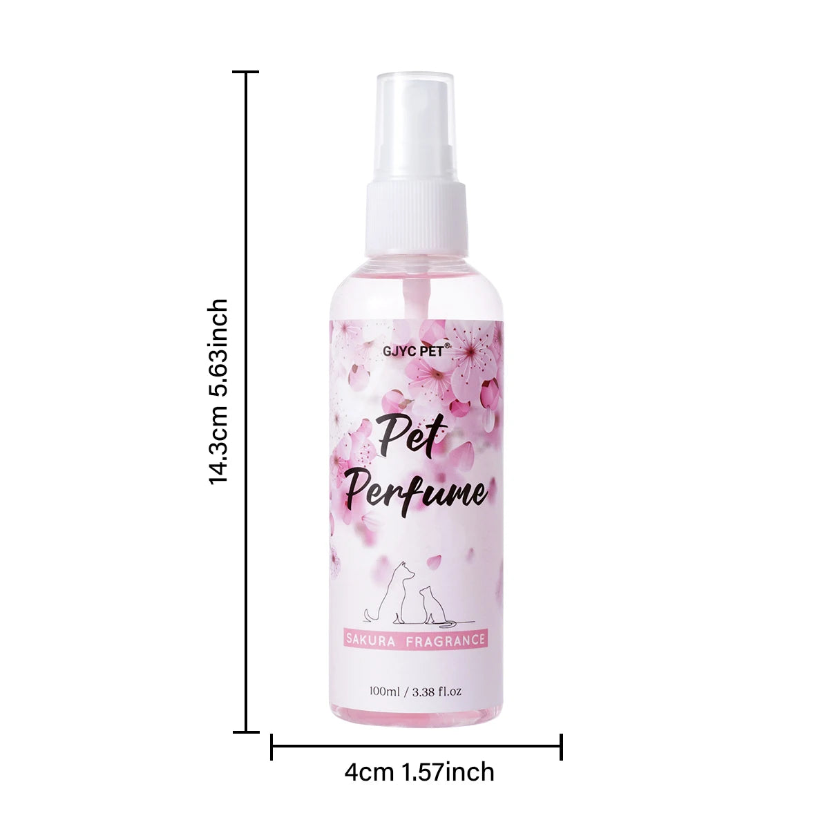 Sakura Blossom Pet Perfume Spray Long Lasting Odor Eliminator Gentle Alcohol-Free Formula Safe For Dogs Cats