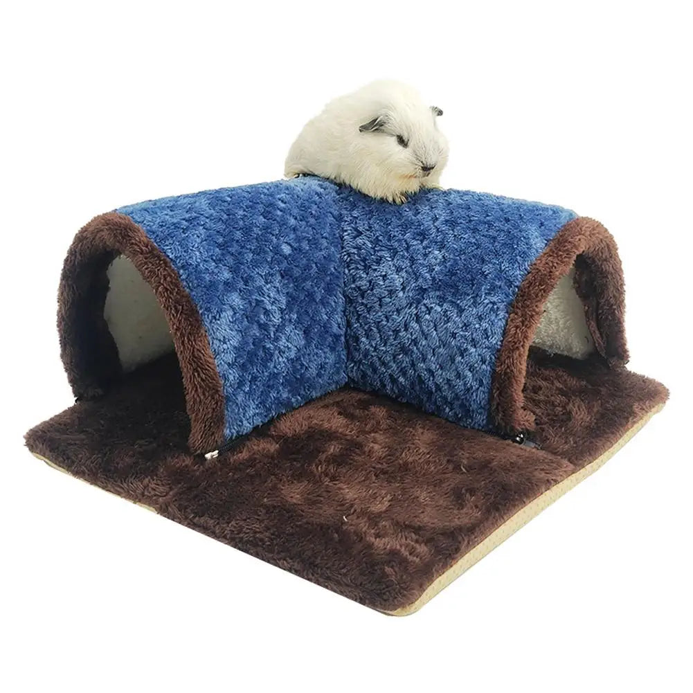 Warm Guinea Pig Hideout Tunnel Bed, Soft Removable Guinea Pig Tunnels And Tubes for Cage, Guinea Pig Hides Fleece For Rat, Sturd