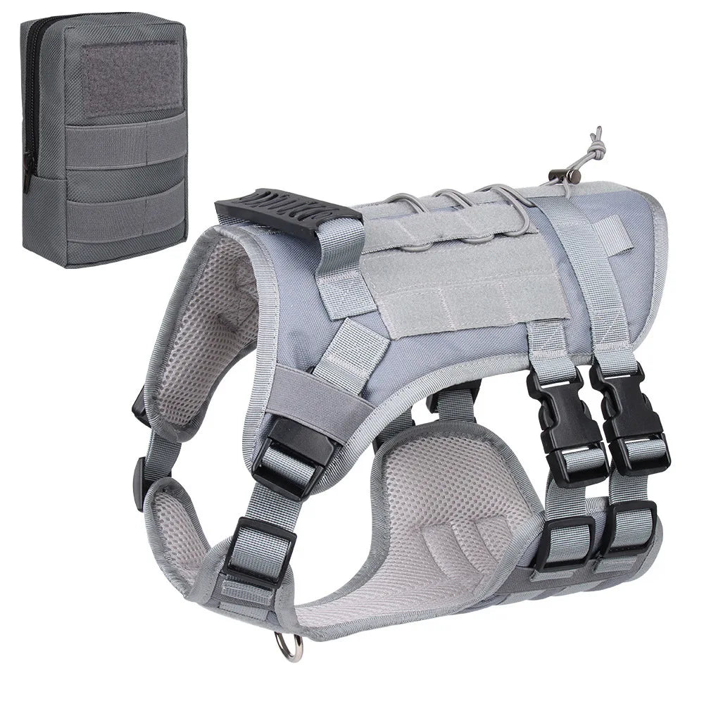 Tactical Dog Harness with Handle and Leash Military Dog Walking Accessory for Rottweiler Medium Large Dog Puppy Harness