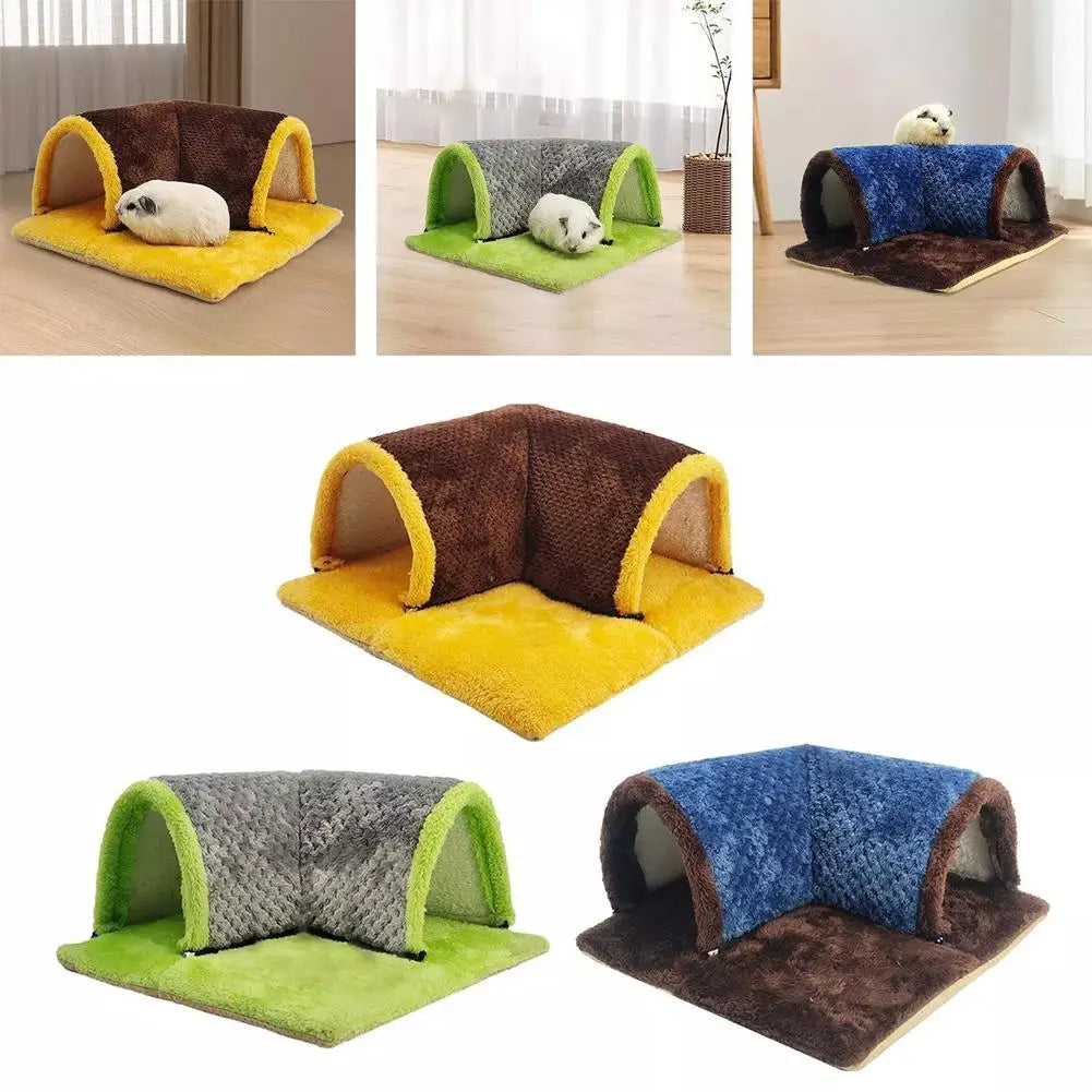 Warm Guinea Pig Hideout Tunnel Bed, Soft Removable Guinea Pig Tunnels And Tubes for Cage, Guinea Pig Hides Fleece For Rat, Sturd