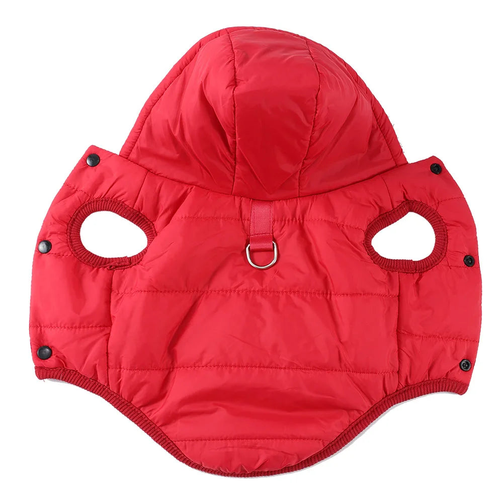 Waterproof Pet Cat Hoodie Jacket For Small Medium Cats Winter Warm Fleece Kitten Costume with D-ring Sphynx Coat Pug Clothes