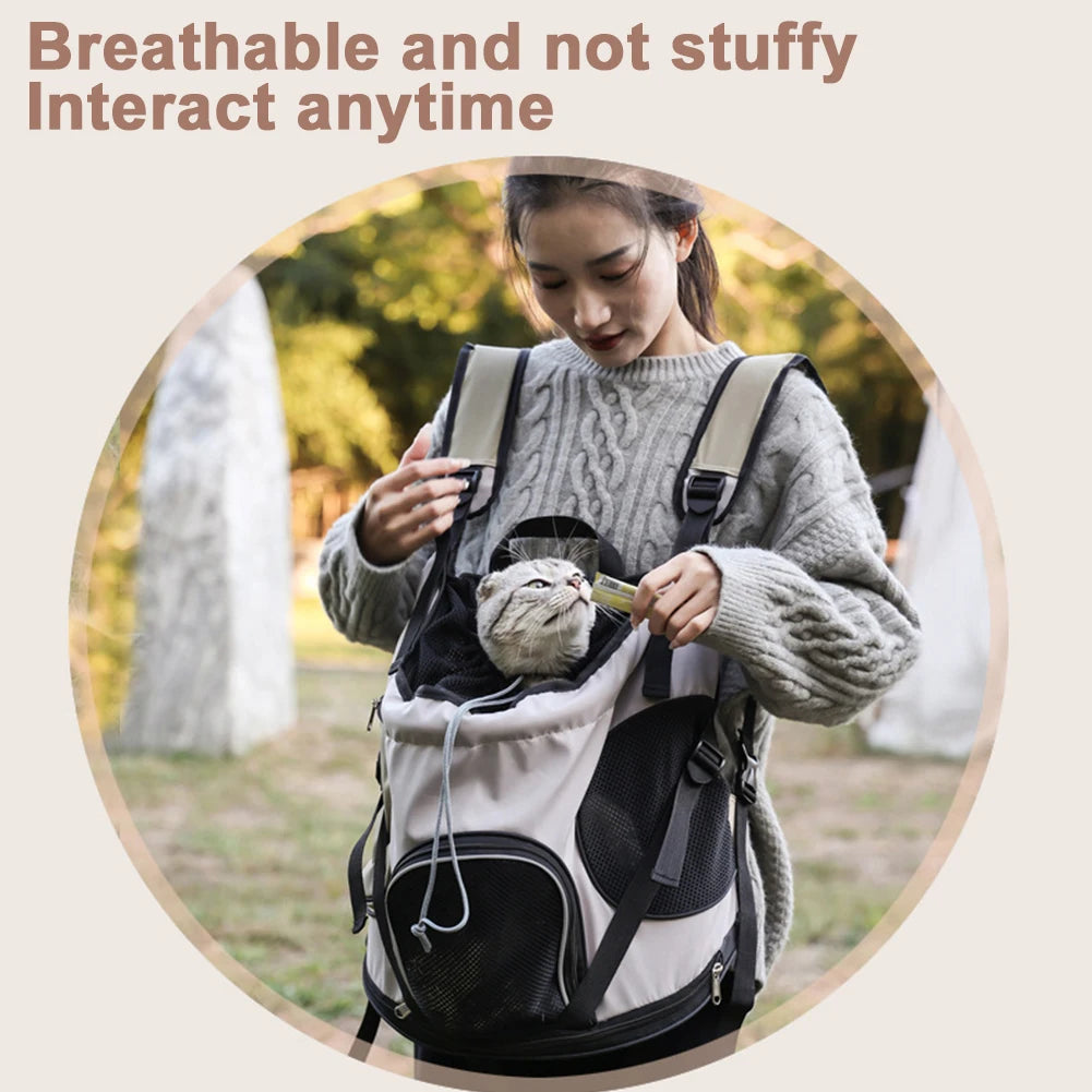 Lightweight Pet Bag Go Out Portable Cat Dog Bag Large Capacity Pet Backpack Breathable Out Puppy Backpack Adjustable Strap