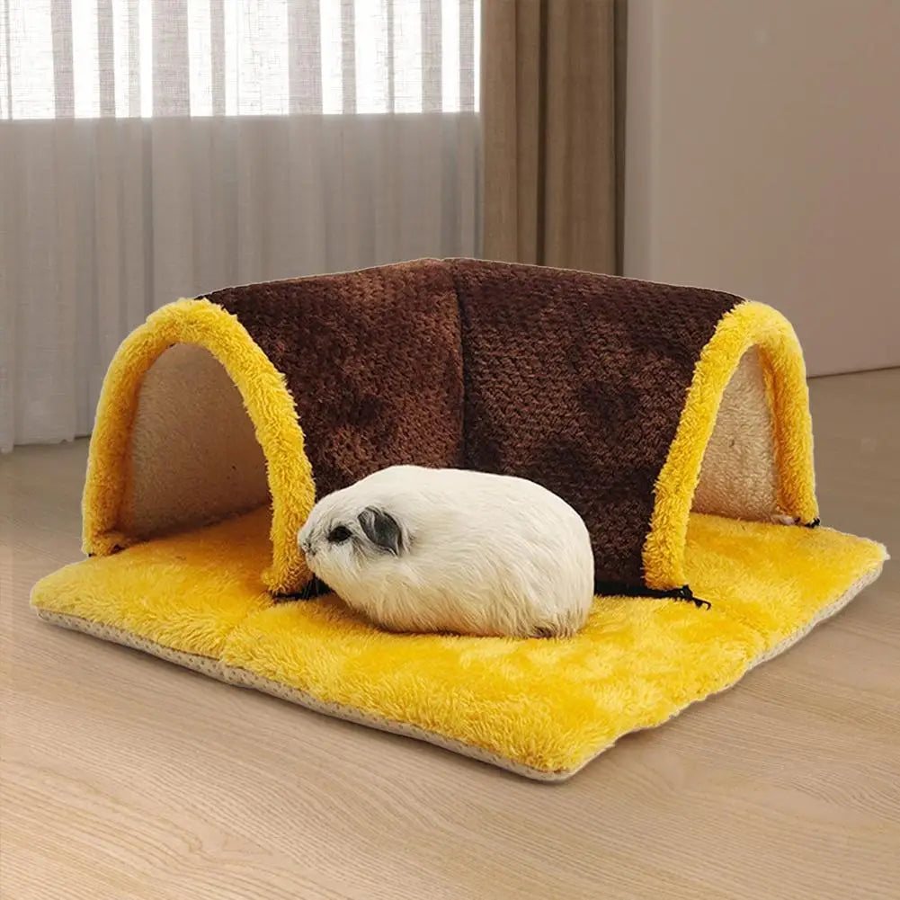 Warm Guinea Pig Hideout Tunnel Bed, Soft Removable Guinea Pig Tunnels And Tubes for Cage, Guinea Pig Hides Fleece For Rat, Sturd