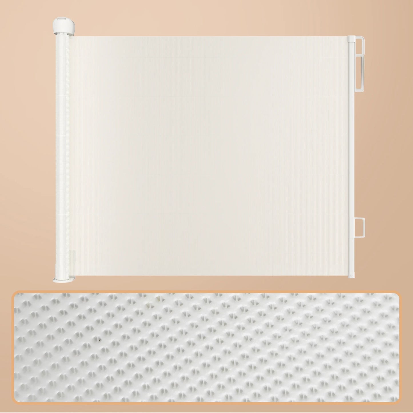 Extra Wide Kids Pets Gate Retractable Dog Gate for Babies and Pets, White Child Baby Gates, One Handed Operation Mesh Safety