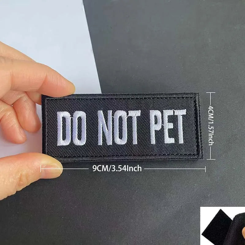 Service Therapy Dog In Training Emotional Support Fabric Stickers Embroidered Hook Loop Patch,Tactical Morale Badges for Vest