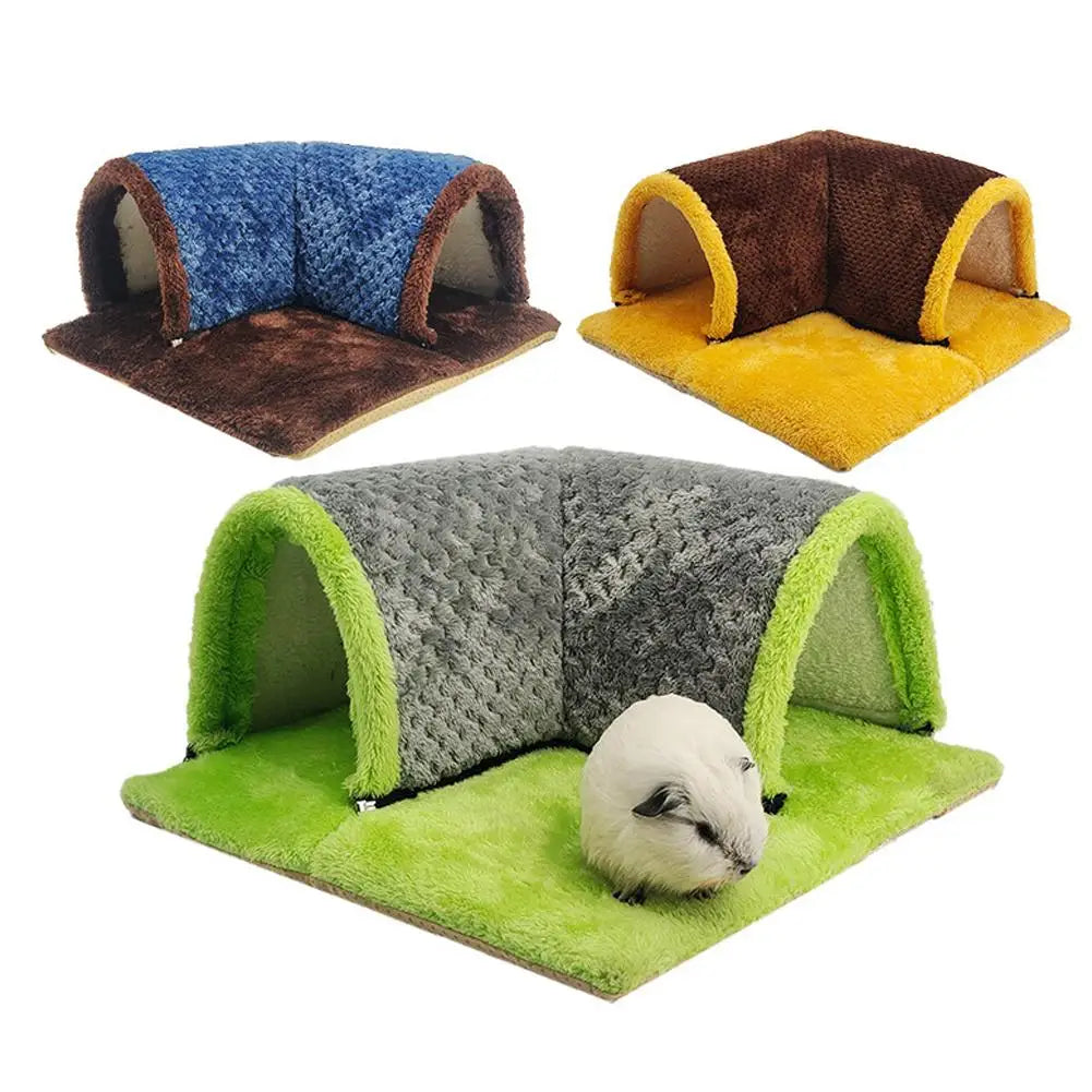 Warm Guinea Pig Hideout Tunnel Bed, Soft Removable Guinea Pig Tunnels And Tubes for Cage, Guinea Pig Hides Fleece For Rat, Sturd