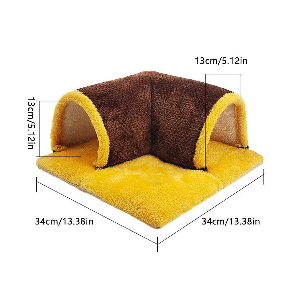 Warm Guinea Pig Hideout Tunnel Bed, Soft Removable Guinea Pig Tunnels And Tubes for Cage, Guinea Pig Hides Fleece For Rat, Sturd
