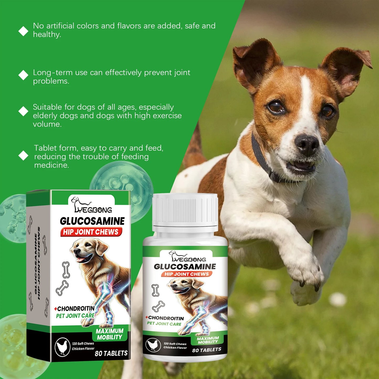 Pet Joint Chews Effectively Alleviating Joint Discomfort Enhance Vitality Deeply Nourish Cartilage Tissue Dog Joint Care Tablets