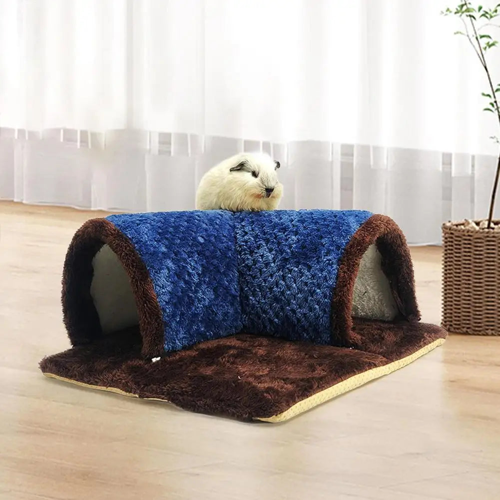 Warm Guinea Pig Hideout Tunnel Bed, Soft Removable Guinea Pig Tunnels And Tubes for Cage, Guinea Pig Hides Fleece For Rat, Sturd