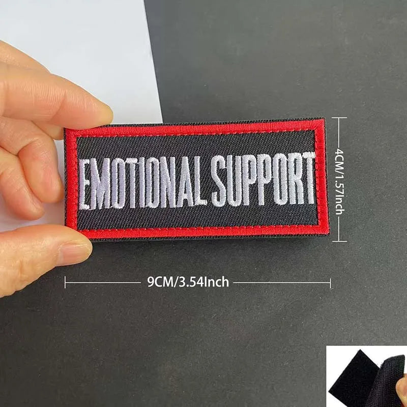 Service Therapy Dog In Training Emotional Support Fabric Stickers Embroidered Hook Loop Patch,Tactical Morale Badges for Vest