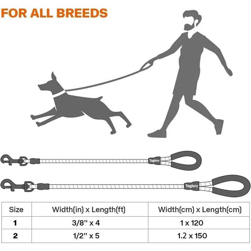 Double Strap for Dogs Lead Retractable Dog Leash for Big Strong Dog Pet Reflective Leash for Small Medium Dog Leash