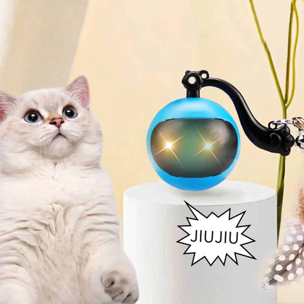 Cat Interactive Ball Toys Fast Rolling Ball in Play Mat Self Rotating Ball Anti-Depression Pet Toy for Indoor Cat Kitten