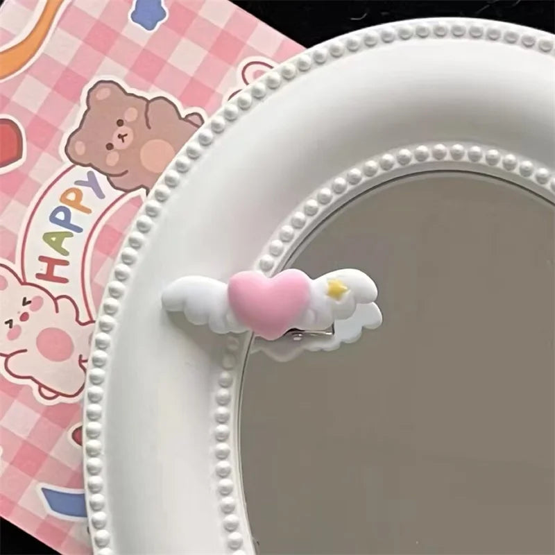 Cartoon Pet Lovely Heart Wings Hairpins Pet Dog Bows Hair Clips for Puppy Dogs Cat Yorkie Teddy Pet Hair Decor Pet Supplies