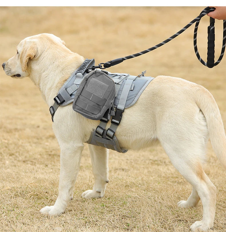 Tactical Dog Harness with Handle and Leash Military Dog Walking Accessory for Rottweiler Medium Large Dog Puppy Harness