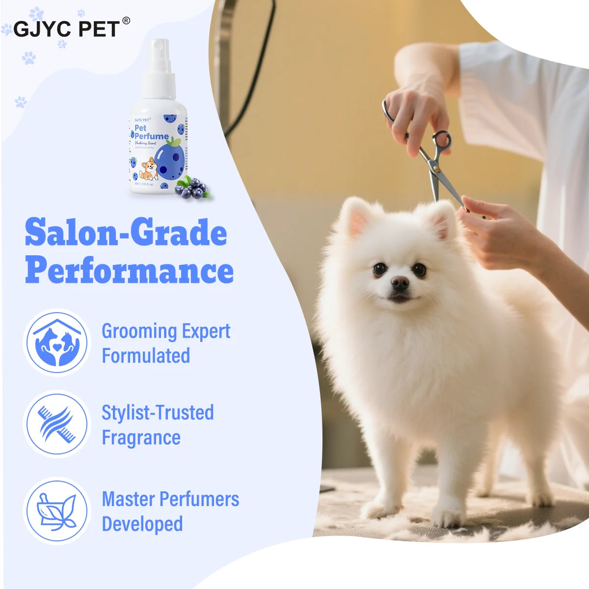 GJYC PET Blueberry Scented Natural Long-Lasting Odor Eliminator Pet Perfume Spray For Dogs Cats