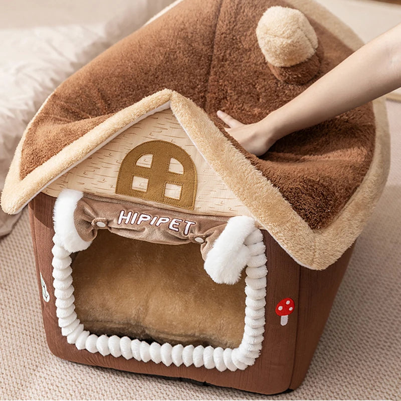 Big Dog Kennel Warm Winter Dog House Mat Detachable Washable Dogs Bed Nest Deep Sleep Tent for Medium Large Dogs House Supplies