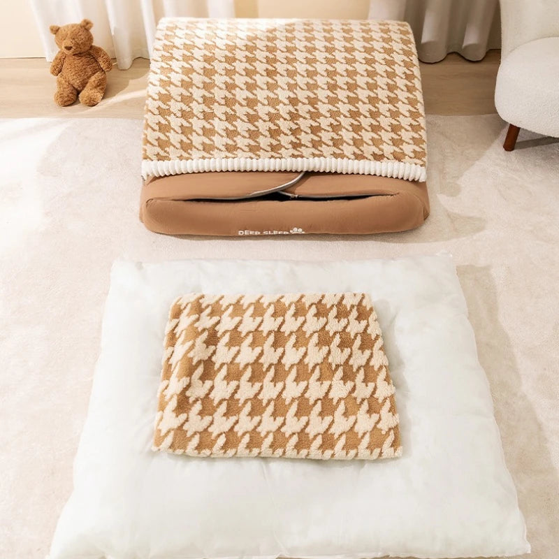 Big Dog Kennel Warm Winter Dog House Mat Detachable Washable Dogs Bed Nest Deep Sleep Tent for Medium Large Dogs House Supplies