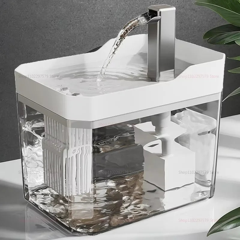 1.5L Cat Water Fountain Auto Filter Pet Water Dispenser USB Live Water Circulation Automatic Drinking Fountain for Cats and Pets
