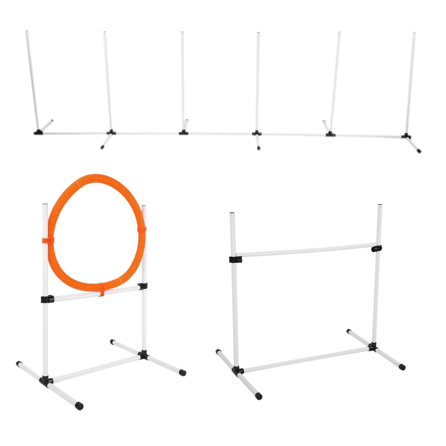 Dog Jumps Set Pet  Training Equipment Dog Adjustable  Jump Hurdle Hoop Pole Obstacle Course Pet  Training Pole