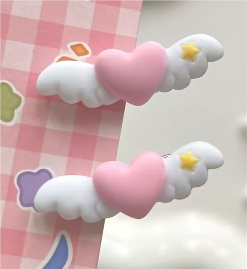 Cartoon Pet Lovely Heart Wings Hairpins Pet Dog Bows Hair Clips for Puppy Dogs Cat Yorkie Teddy Pet Hair Decor Pet Supplies