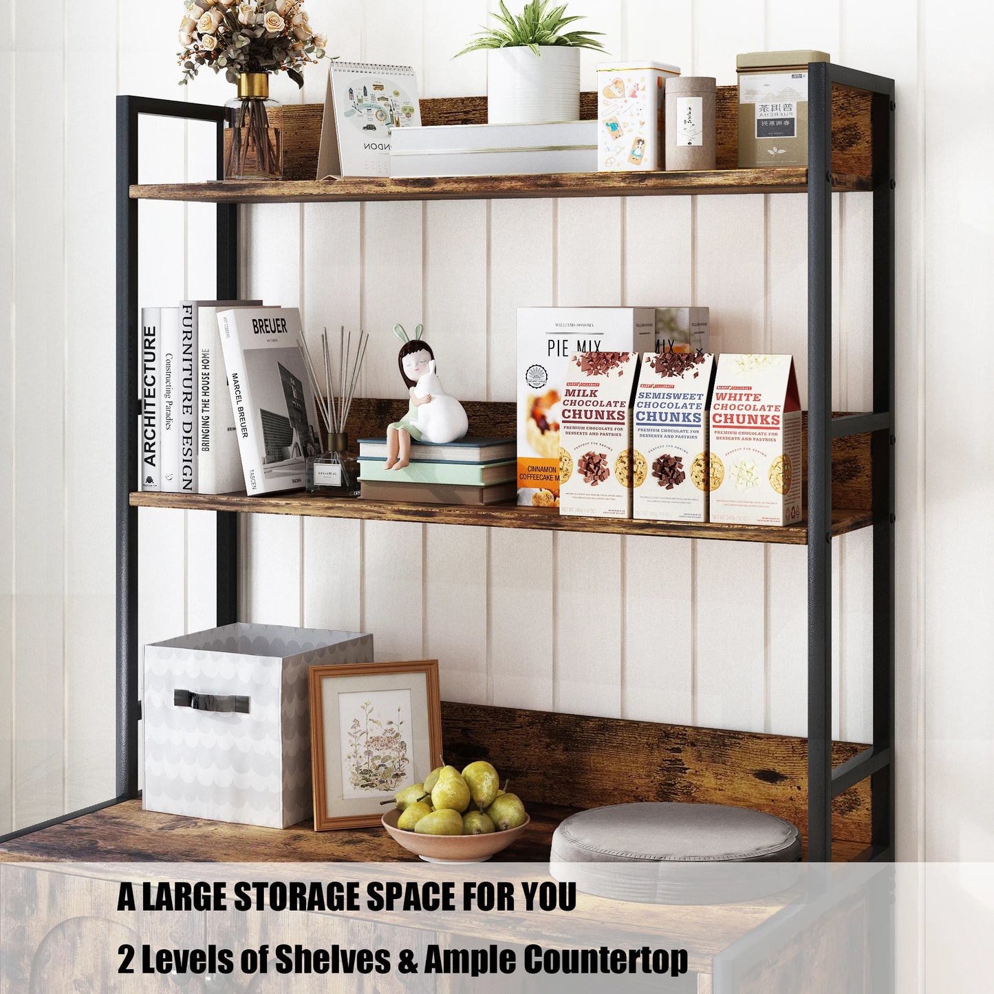 Wooden Hidden Cat Litter Box Enclosure Furniture with Shelves 2 Door Indoor Cat Sanctuary House with Scratch Pad Pets Product