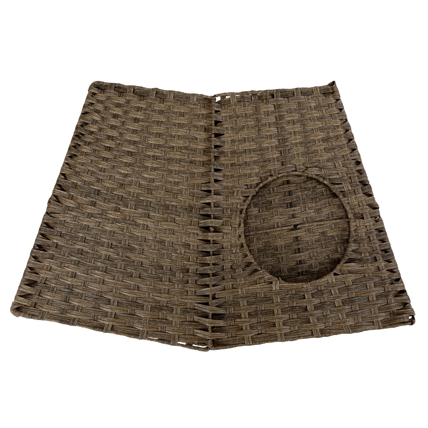 Woven Rattan Cat Litter Box Enclosure Furniture, Rattan Cat House with Cat Litter Box, Detachable Cat Washroom with Cotton Linen