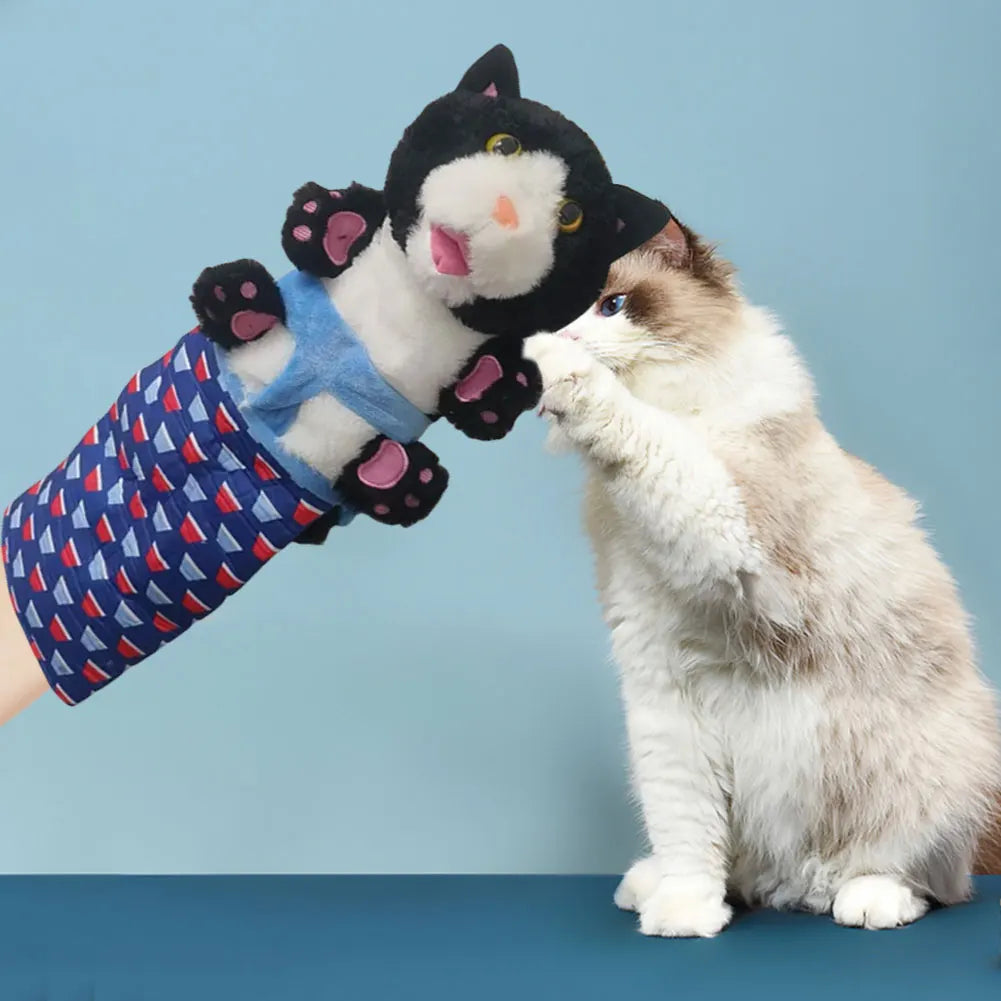 Cats Puppet Wrestler Cat Wrestling Toy  Puppet Interactive Hand Puppet for Indoor Cats Kids Pretend Play and Dog Toys