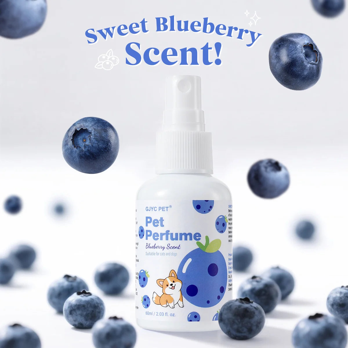 GJYC PET Blueberry Scented Natural Long-Lasting Odor Eliminator Pet Perfume Spray For Dogs Cats