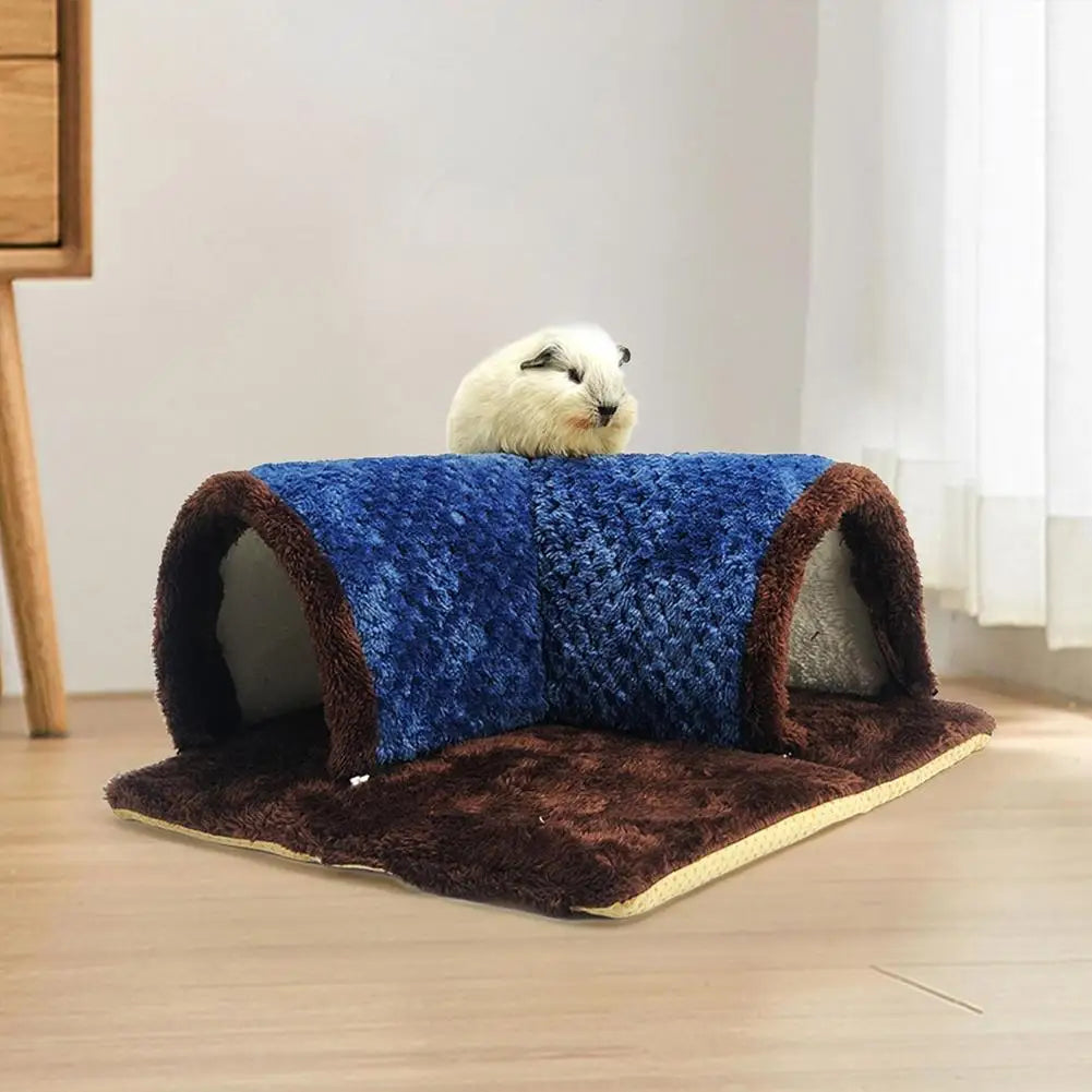 Warm Guinea Pig Hideout Tunnel Bed, Soft Removable Guinea Pig Tunnels And Tubes for Cage, Guinea Pig Hides Fleece For Rat, Sturd