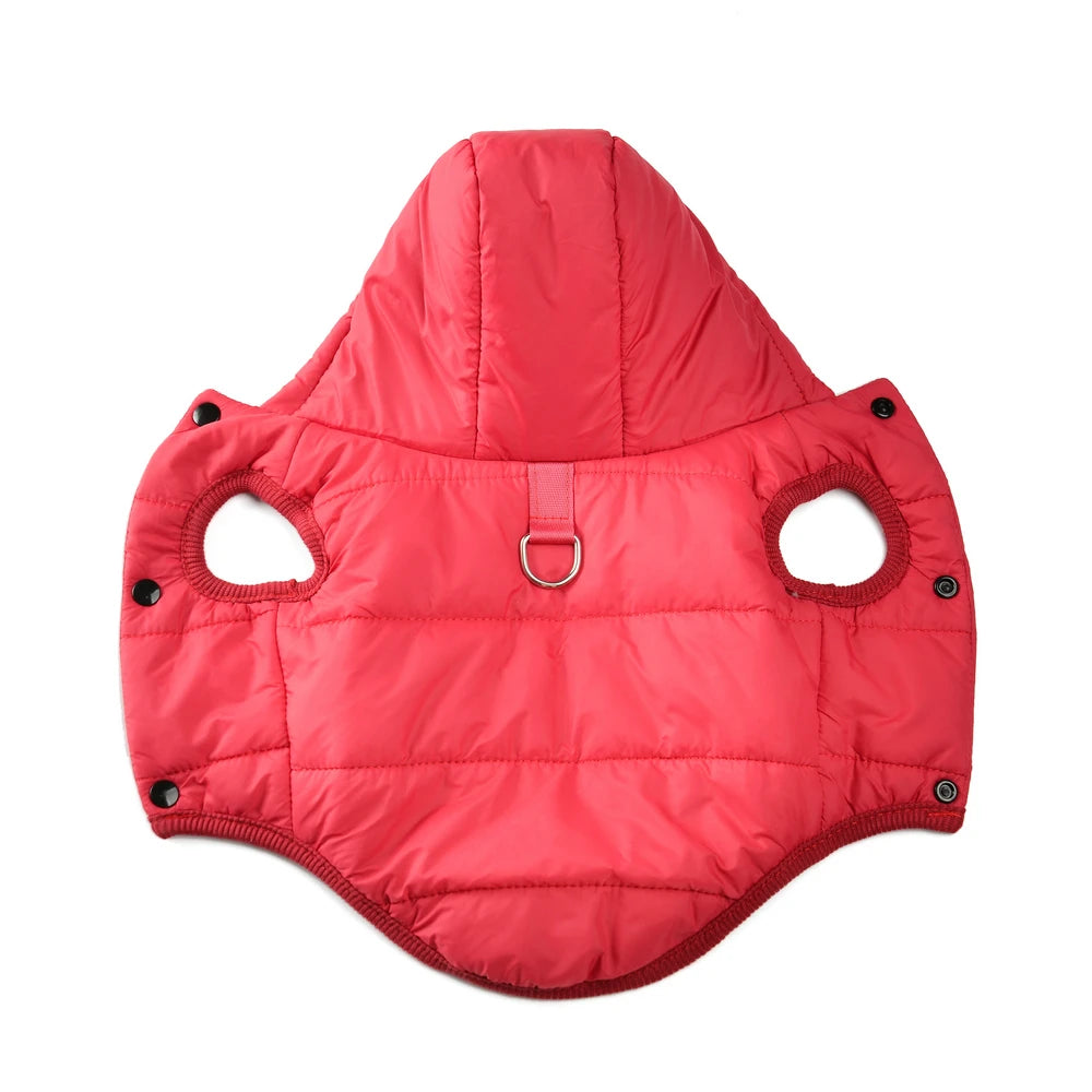 Warm Fleece Dog Coat Hoodie For Small Medium Dogs Winter Puppy Clothes Jacket With D-ring Thick Cozy Pug Dachshund Parka Costume