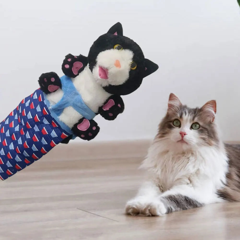Cats Puppet Wrestler Cat Wrestling Toy  Puppet Interactive Hand Puppet for Indoor Cats Kids Pretend Play and Dog Toys
