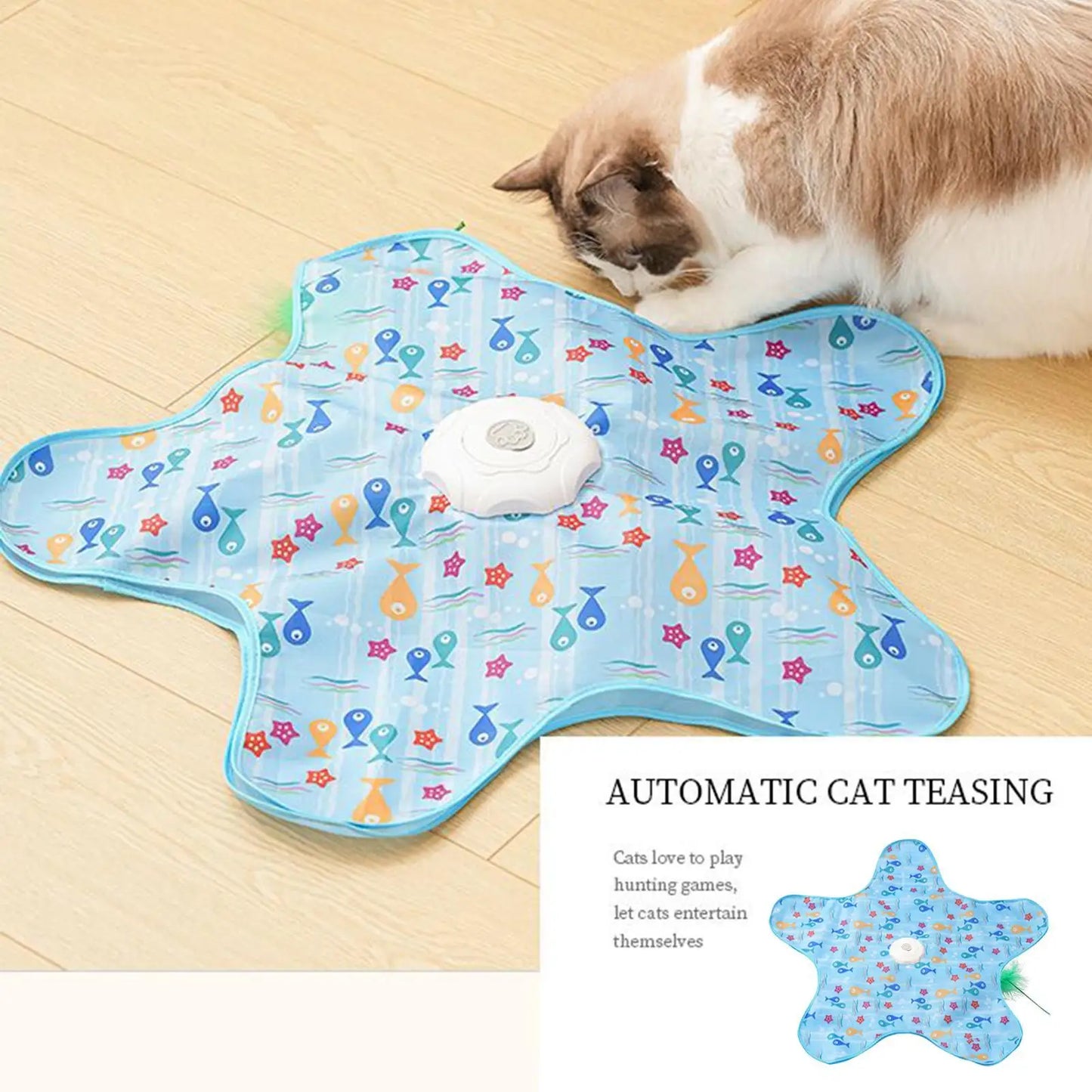 Indoor Interactive Cat Toys, Electric Cat Entertainment Toys, Automatic Cat Toy Spinner, Star-shaped Moving Toy, Pet Cat Supply