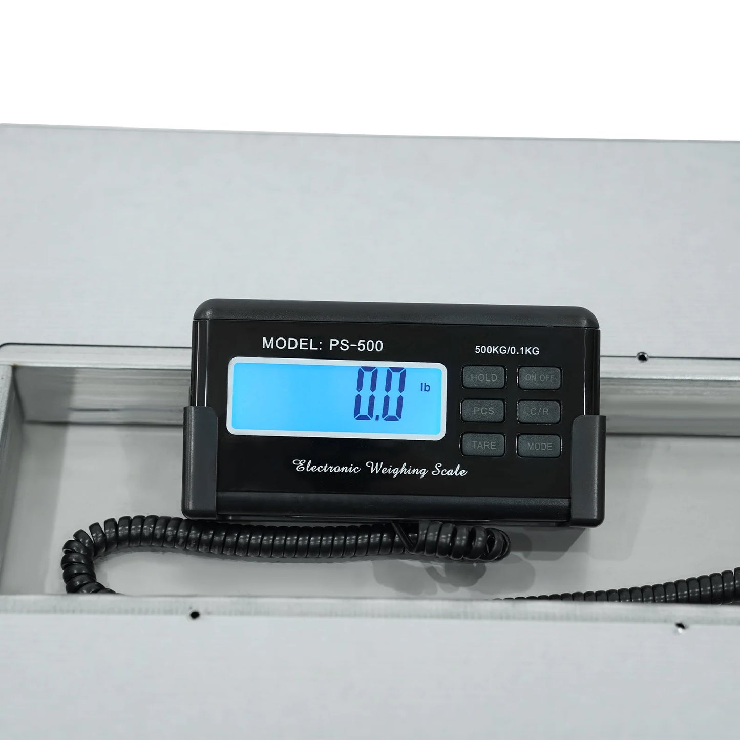 1100lb Digital Animal Scale - Stainless Steel Platform, LCD Display, Multi-Unit & Battery/AC Power for Pets/Livestock/Farms