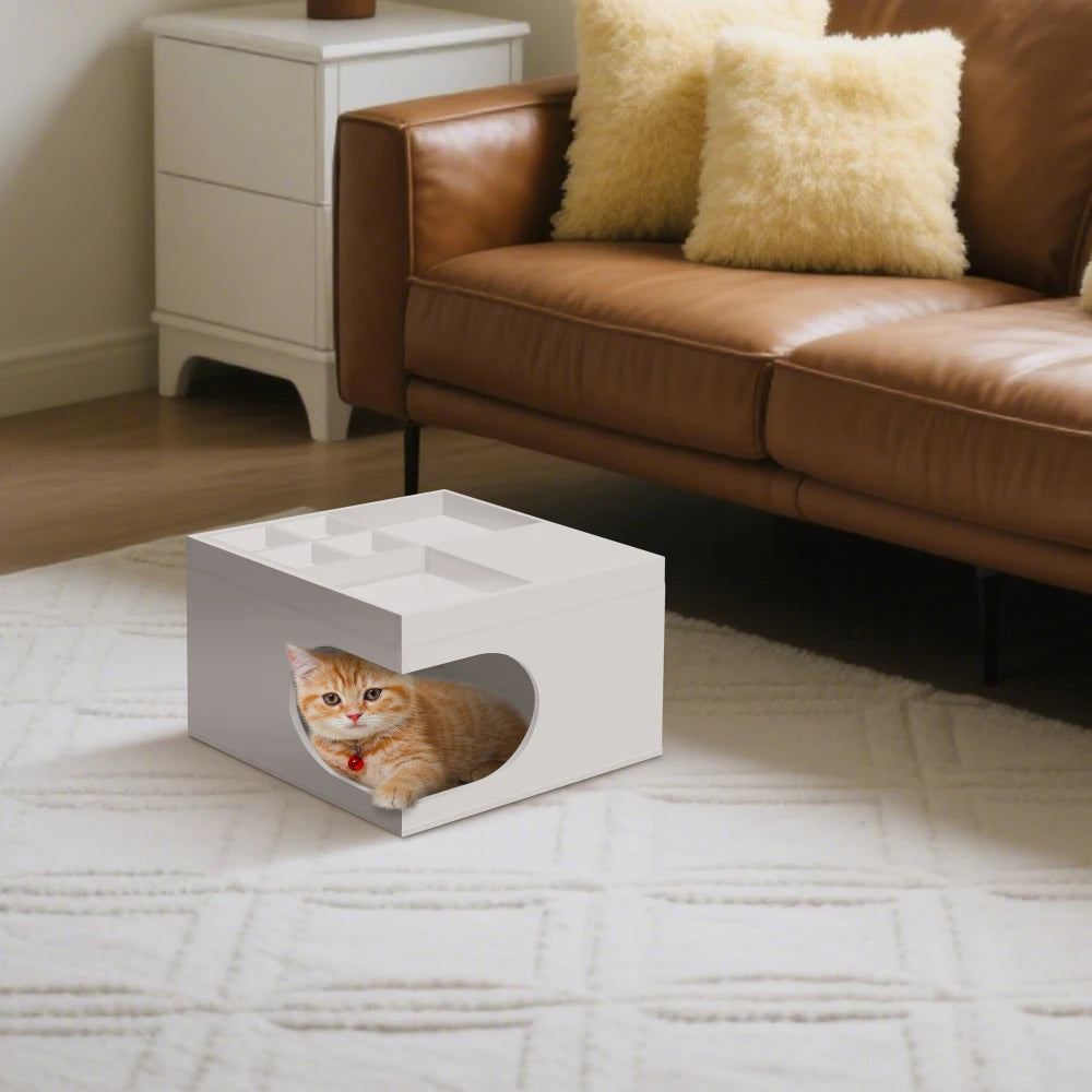 Multifunctional Cat Station Suitable for Small and Medium Cats Used in Living Room Bedroom Cat House Cat Bed