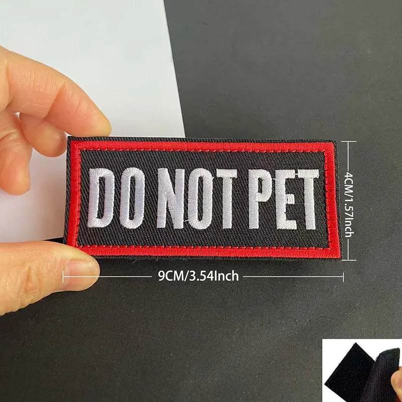Service Therapy Dog In Training Emotional Support Fabric Stickers Embroidered Hook Loop Patch,Tactical Morale Badges for Vest