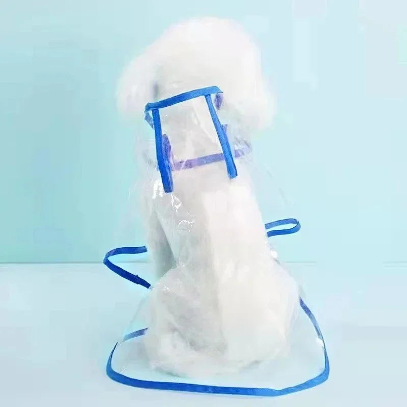 Waterproof Hooded Raincoat for Small Dogs - Soft PVC Puppy Poncho, Transparent & Stylish Pet Jacket