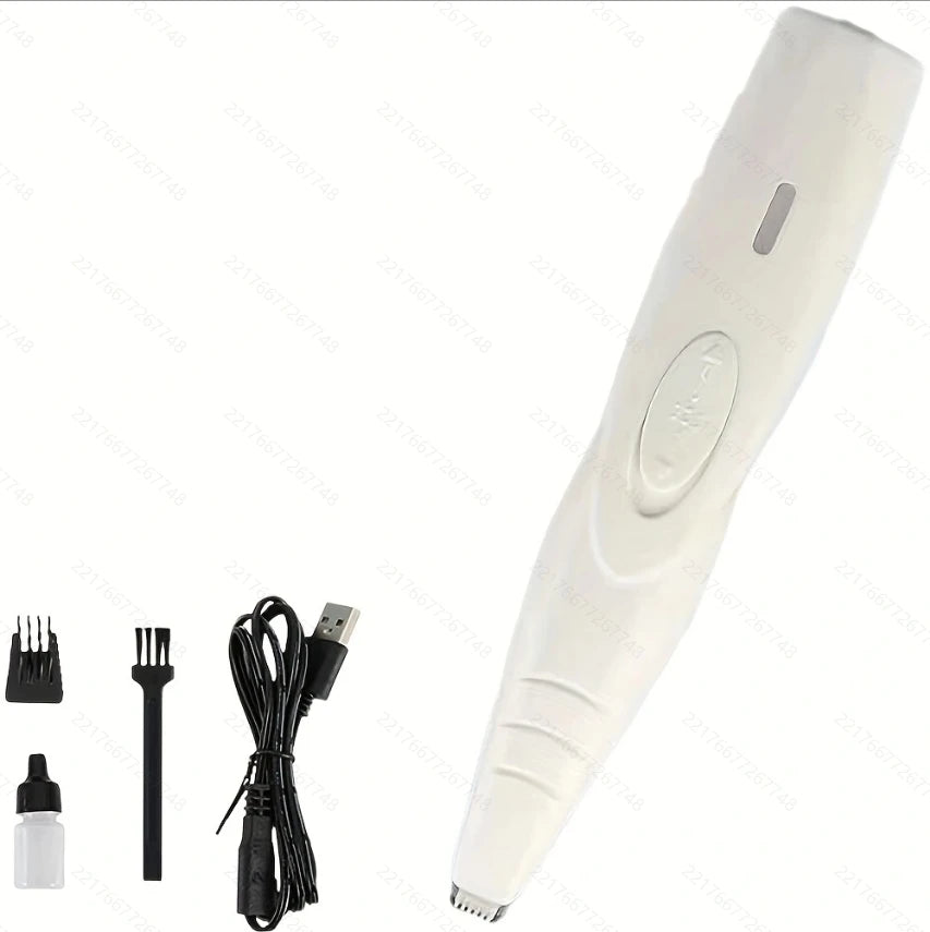 Dog Clippers Grooming Kit Hair Clipper-Low Noise Paw Trimmer- Rechargeable - Quiet Nail Grinder Shaver for Cats and Other Pets ﻿