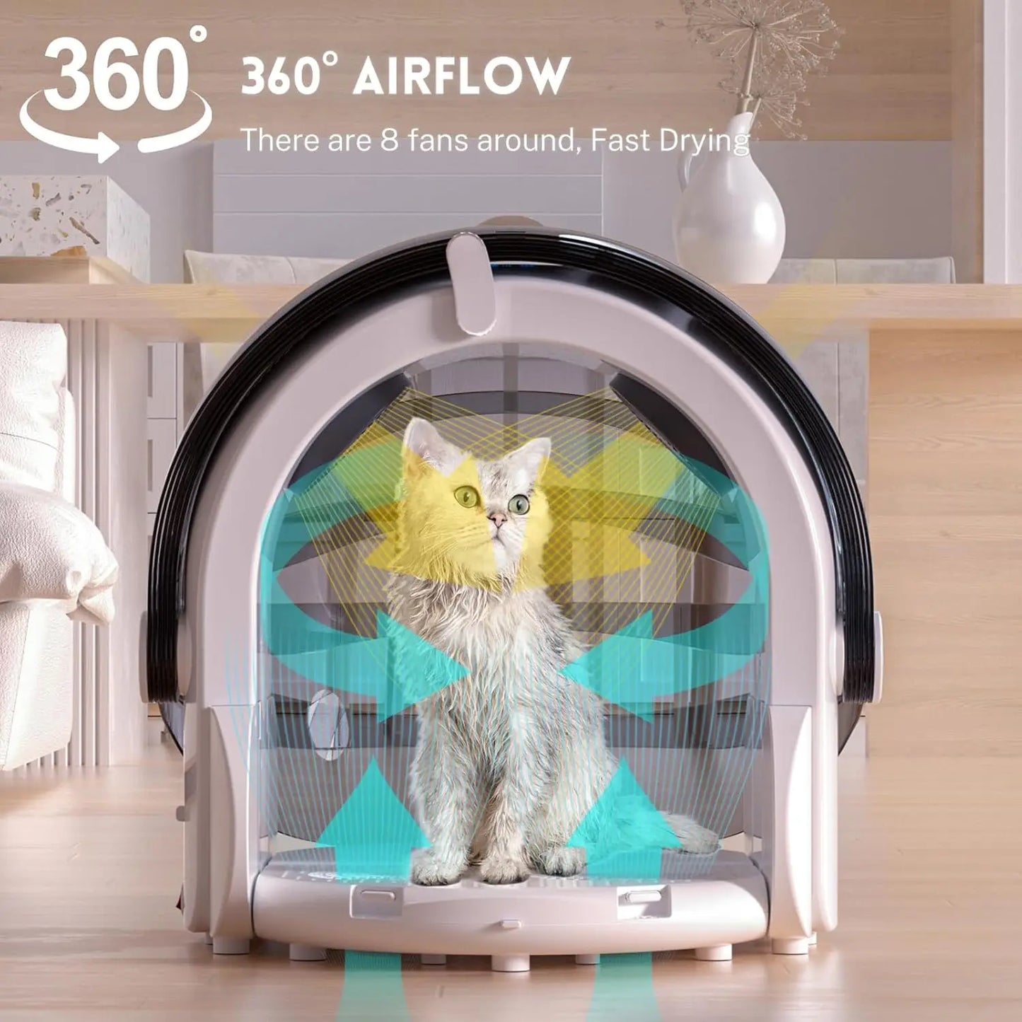 Automatic Pet Dryer Machine Cat Dogs Dryer Box 600W/1000W/2800W Smart Dryer Water Blower Adjustable Blow-Dryer for Pet Grooming