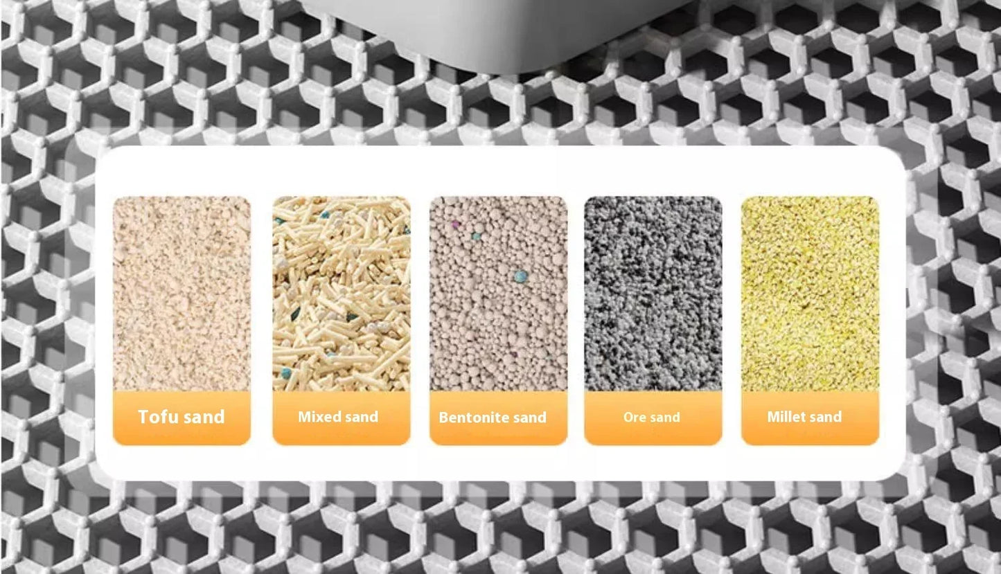Premium Large Cat Litter Mat 90x60CM Waterproof Double Layer Litter Trapper Non-Slip Washable Pet Toilet Pad Sand Control
